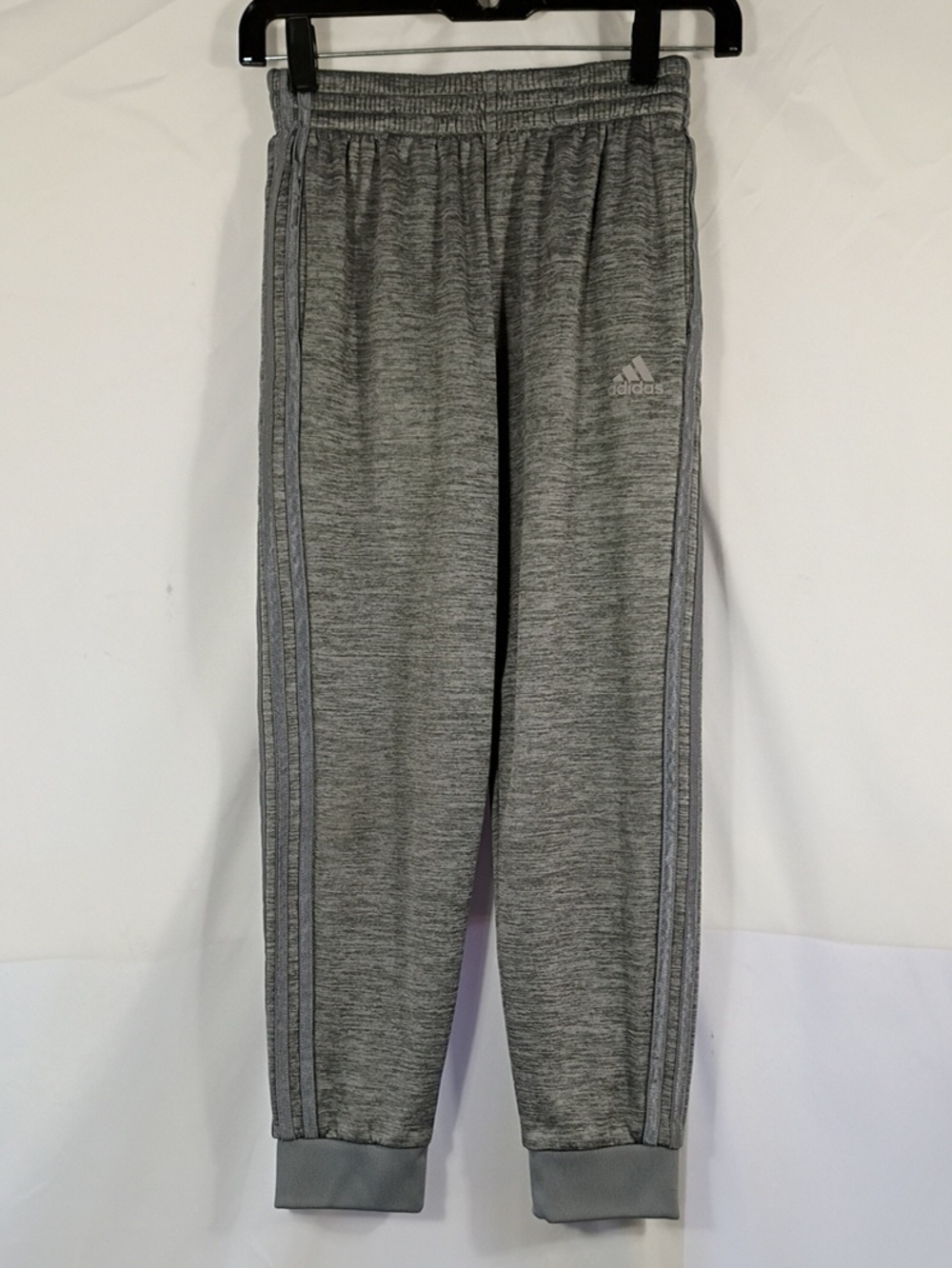 EUC Adidas Boy Grey Athletic Jogger Pants Size Medium 10/12 Winter Active wear
